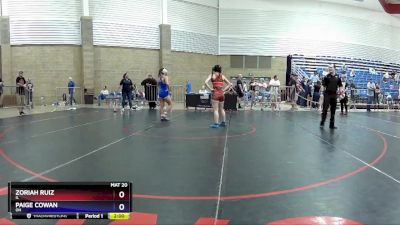 112 lbs Quarterfinal - Zoriah Ruiz, IL vs Paige Cowan, OH