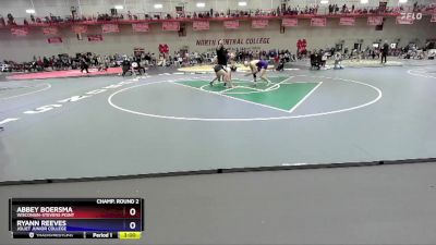 160 B Champ. Round 2 - Ryann Reeves, Joliet Junior College vs Abbey Boersma, Wisconsin-Stevens Point