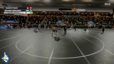 125 lbs Champ. Round 2 - Madilyn Peach, Milton vs Bethann Templeman, Raccoon River-Northwest