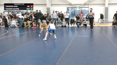 53 lbs Quarters - Emersen Seim, Douglas Wrestling Club vs Kayson Calkins, Green River Grapplers Wrestling