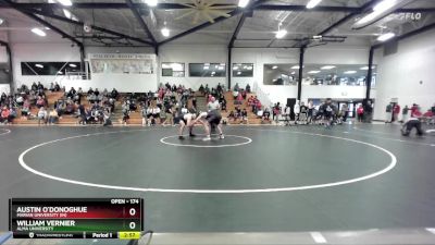 174 lbs Champ. Round 1 - Austin O`Donoghue, Marian University (IN) vs William Vernier, Alma University