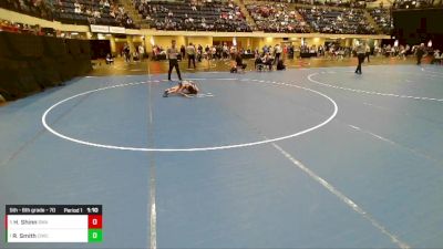 5th - 6th grade - 70 Semis - Raymond Smith, Central Iowa Wrestling Club /Team Intensity vs Hank Shinn, Sebolt Wrestling Academy