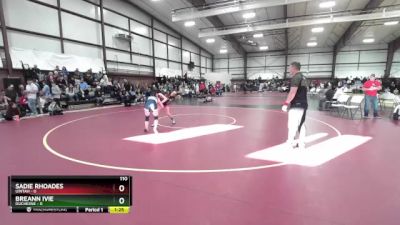 110 lbs Semifinal - Sadie Rhoades, Uintah vs Breann Ivie, Duchesne