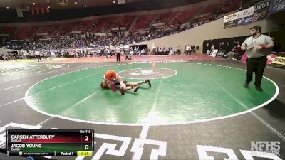 5A-113 lbs Cons. Round 3 - Carsen Atterbury, Dallas vs Jacob Young, Canby