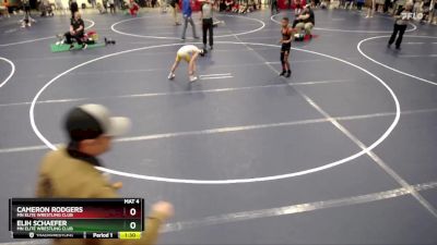 74 lbs Quarterfinal - Cameron Rodgers, MN Elite Wrestling Club vs Elih Schaefer, MN Elite Wrestling Club