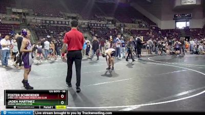 98 lbs Round 2 - Foster Schroeder, Steel City Reloaded Wrestling Club vs Jaden Martinez, Duran Wrestling Club