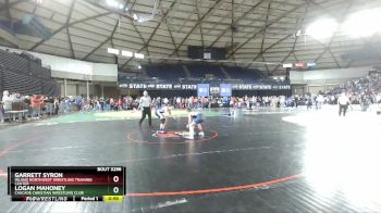 115 lbs Cons. Round 2 - Garrett Syron, Inland Northwest Wrestling Training Center vs Logan Mahoney, Cascade Christian Wrestling Club
