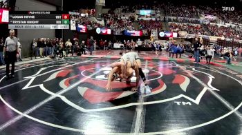 A - 157 lbs Champ. Round 1 - Logan Heyne, Whitefish vs Trystan Knight, Billings Central/Joliet