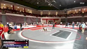 132 lbs Cons. Round 3 - Ashton Weems, Edmond North High School Wrestling vs Jacob Nicholls, Claremore Wrestling Club