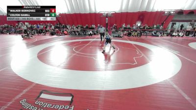 14U Boys - 100 lbs Quarters - Walker Borkovec, Wisconsin vs Colton Hamill, X-Factor Elite Wrestling