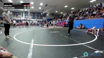 52 lbs Consolation - Grady Gill, Husky Wrestling Club vs Colt Williams, Harrah Little League Wrestling