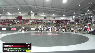 184 lbs Champ. Round 2 - Braxton Westendorf, Upper Iowa vs Max Borton, Glenville State