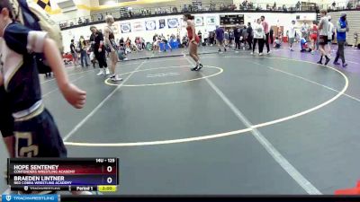 125 lbs Quarterfinal - Hope Senteney, Contenders Wrestling Academy vs Braeden Lintner, Red Cobra Wrestling Academy