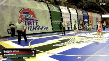 115 Class 1 lbs Cons. Round 1 - Raeleigh DeClue, St. Clair vs Naomi Yoder, Warsaw