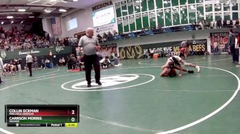 120 lbs Cons. Round 3 - Collin Eckman, Firelands (Oberlin) vs Carrson Morris, Midview