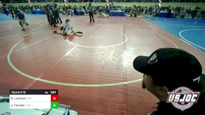 92 lbs Round Of 16 - Rooney LaFever, Standfast vs Jayden Farmer, Cleveland Take Down Club