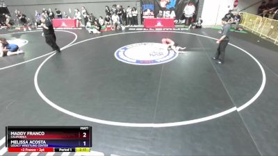 120 lbs Cons. Round 2 - Maddy Franco, California vs Melissa Acosta, Legacy Wrestling Center