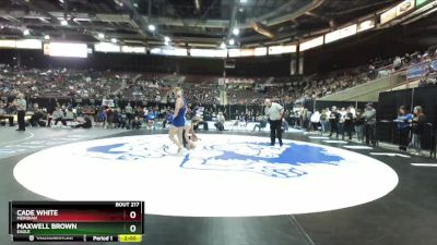 5A 160 lbs Quarterfinal - Cade White, Meridian vs Maxwell Brown, Eagle