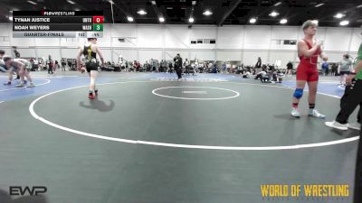 150 lbs Quarterfinal - Tynan Justice, Untouchables 14U Black vs Noah Weyers, Washington 14U