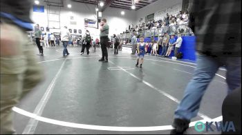 43 lbs Quarterfinal - Zuriel Rascon, Bridge Creek Youth Wrestling vs Bryar Tompkins, Blanchard Wrestling Club