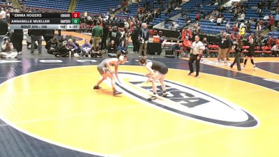 105 lbs 5th Place Match - Emma Rogers, Edwardsville (H.S.) vs Annabelle Mueller, Hampshire