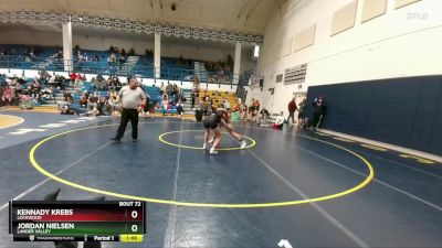 130 lbs Semifinal - Jordan Nielsen, Lander Valley vs Kennady Krebs, Lockwood