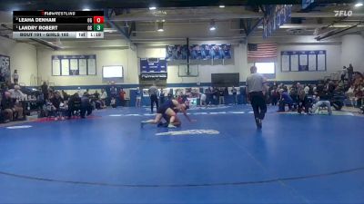 Girls 185 lbs 1st Place Match - Landry Robert, Ocean Springs Women vs Leaha Denham, Oak Grove High School