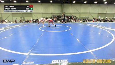 120 lbs Semifinal - Kale Crass, WI Dual Team 14U vs Mason Brown, Roundtree 14U