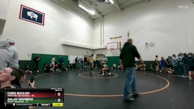 126 lbs Round 3 - Chris Boulom, Worland High School vs Dalan Wambeke, Rocky Mountain