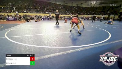 98 lbs Round Of 32 - Cooper Keely, Blanchard Wrestling Club vs Kaulahea Raphael Leal, Jflo Trained