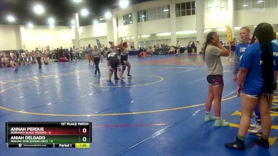 100 lbs Placement (16 Team) - Aniah Delgado, Indiana Smackdown Girls vs Annah Perdue, Nebraska Black Widows