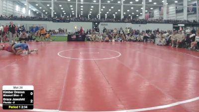 105 lbs Kimber Drenon, Missouri Blue vs Grace Jawulski, Florida