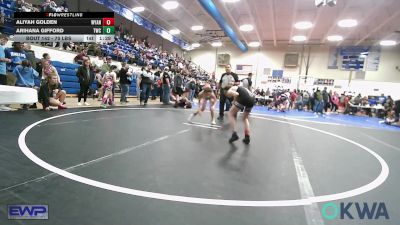70 lbs Rr Rnd 2 - Aliyah Golden, Wyandotte Youth Wrestling vs Arihana Gifford, Tahlequah Wrestling Club