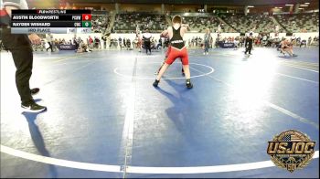 90 lbs 3rd Place - Austin Bloodworth, Ponca City Wildcat Wrestling vs Rayden Wishard, Claremore Wrestling Club