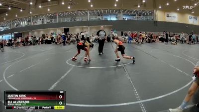 110 lbs Round 3 (6 Team) - Justin Kirk, Crossroads Wrestling vs Eli Alvarado, Rough House