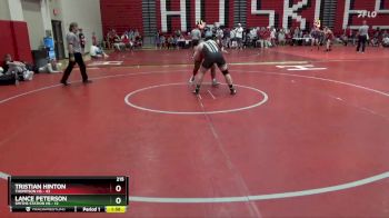 215 lbs Quarters & Wb (16 Team) - Tristian Hinton, Thompson HS vs Lance Peterson, Smiths Station Hs