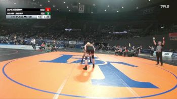 4A Boys 157 lbs 5th Place Match - Adam Urbina, Pendleton Boys vs Jake Kenton, Molalla Boys