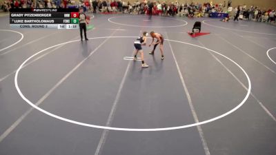 12U - 98 lbs Cons. Round 3 - Grady Pitzenberger, No Nonsense Wrestling vs Luke Bartholomaus, Flat Earth Wrestling Club