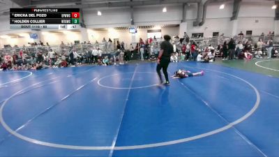 60 lbs Cons. Round 4 - Holden Collier, West Texas Grapplers Wrestling Club vs Ericka Del Pozo, El Paso Wildcats Wrestling Club
