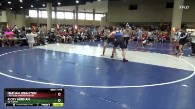 190 lbs Cons. Round 3 - Ricky Herman, Outsiders vs Nathan Johnston, Crusader Wrestling Club