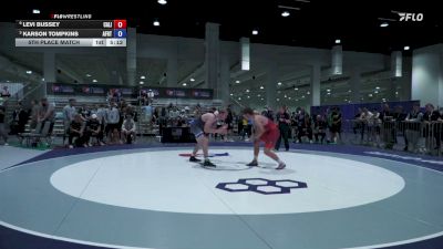 92 kg 5th Place Match - Levi Bussey, California vs Karson Tompkins, Air Force Regional Training Center