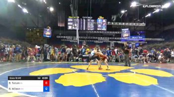 88 lbs Cons 16 #2 - Braden Tatum, Kansas vs Ryan Wilson, Washington