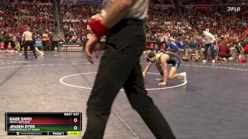 1A-113 lbs Champ. Round 2 - Gage Samo, WACO, Wayland vs Jensen Dyer, Martensdale-St. Marys