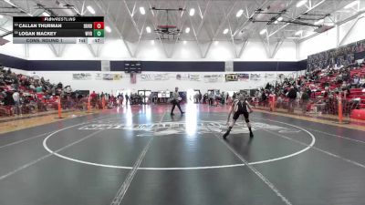 Boys 115 lbs Cons. Round 1 - Callan Thurman, Durham Boys vs Logan Mackey, West Valley Boys