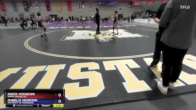 117 A Champ. Round 1 - Amaya Yoshizumi, North Central (IL) vs Isabelle Asuncion, University Of Providence