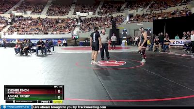 D2-185 lbs Quarterfinal - Sydnee Finch, Round Valley vs Abigail Frisby, Cactus