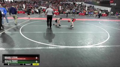 84 lbs Champ. Round 2 - Bradly Stein, Pewaukee Youth Wrestling Club vs Ronan Perry, MGM Silver Spartans