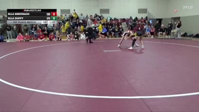 116-120 lbs 1st Place Match - Ella Duffy, Center Point-Urbana Girls vs Ella Breitbach, Western Dubuque Girls