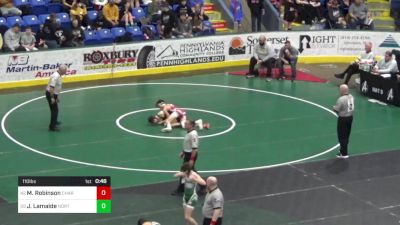 110 lbs Consi Of 32 #1 - Maison Robinson, Chartiers Houston vs Jacob Lamaide, North Hills