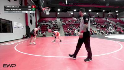 190 lbs 3rd Place Match - James Graham, CROSSINGS CHRISTIAN vs Brock Heilmann, COWETA